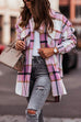 Karleedress Casual Lapel Button Down Pockets Plaid Cardigans