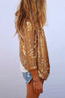 Karleedress Open Front Long Sleeve Sequin Cardigans