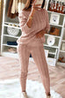 Karleedress Crewneck Long Sleeve Sweater and Slim Fit Pants Solid Set