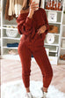 Karleedress Crewneck Long Sleeve Sweater and Slim Fit Pants Solid Set