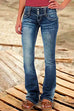 Karleedress Button Down Bell Bottom Jeans with Pockets