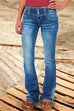 Karleedress Button Down Bell Bottom Jeans with Pockets