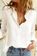 Karleedress Solid Button Down Cotton Linen Blouse Shirt