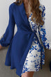 Karleedress Elegant Wrap V Neck Long Sleeve Tie Waist Dress