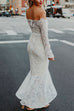 Karleedress Off Shoulder Long Sleeve Floral Lace Bodycon Dress