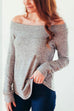 Karleedress Casual Off Shoulder Long Sleeve Knit Sweater