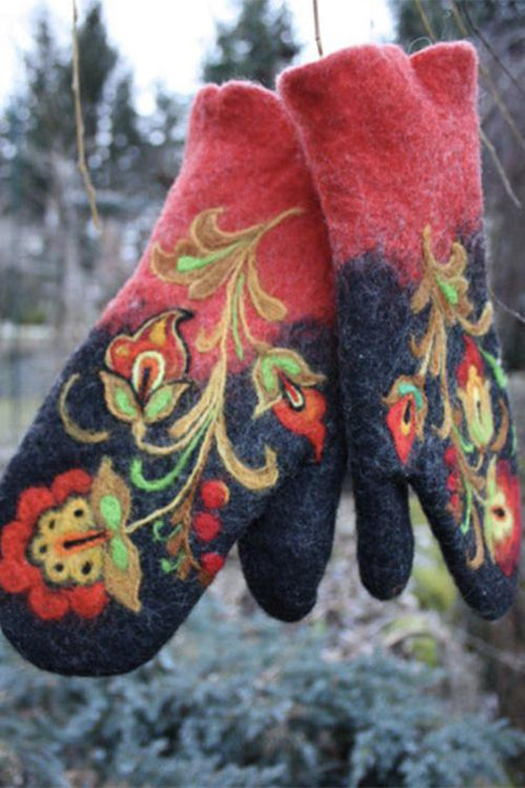 Karleedress Christmas Gift Embroidery Mittens(5 Colors)