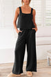 Karleedress Square Collar Tank Top Wide Leg Pants Casual Lounge Sets