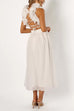 Karleedress Back Lace-up Ruffle Trim Sleeveless Maxi Dress