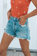 Karleedress Raw Hem Ripped Distressed Denim Shorts