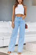 Karleedress Distressed Wide Leg Boyfriend Denim Pants