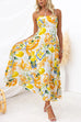 Karleedress Bow Back High Waist Printed Maxi Cami Dress