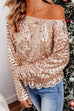 Karleedress Crewneck Long sleeve Sparkly Sequin Tops