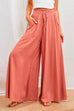 Karleedress Drawstring Elastic Waist Wide Leg Baggy Pants(5 Colors Available)