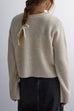 Karleedress Crewneck Bow Knot Ribbed Knit Sweater