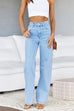 Karleedress Distressed Wide Leg Boyfriend Denim Pants