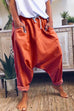 Karleedress Solid Drawstring Waist Hippie Harem Pants