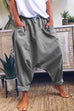 Karleedress Solid Drawstring Waist Hippie Harem Pants