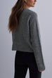 Karleedress Crewneck Bow Knot Ribbed Knit Sweater