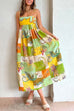 Karleedress Bow Knot Back Dinosaur Printed Cami Maxi Holiday Dress