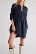 Karleedress Long Sleeves Button Up Mini Shirt Dress