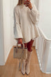 Karleedress Drop Shoulder Plain Casual Pullover Sweater