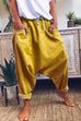 Karleedress Solid Drawstring Waist Hippie Harem Pants