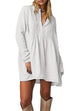 Karleedress Long Sleeves Button Up Mini Shirt Dress