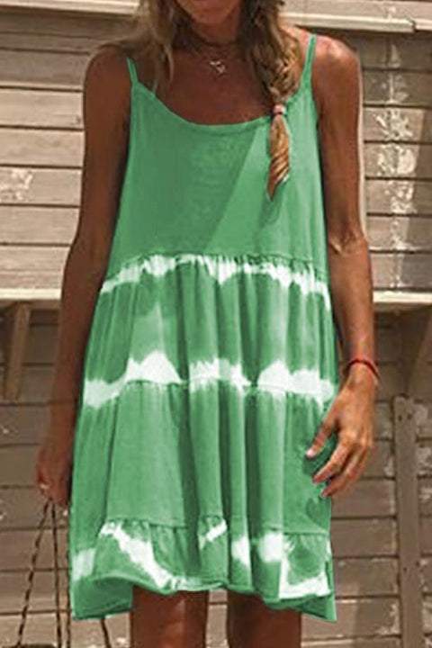 Karleedress Fashion Style Tie Dye Cami Beach Dress