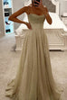 Karleedress Spaghetti Strap Glittering Tulle Maxi Party Dress