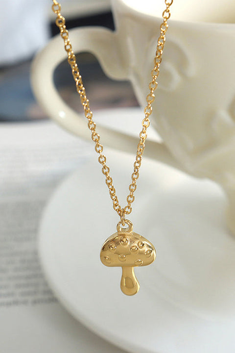 Karleedress Cute Little Stereoscopic Mushroom Pendant Necklace