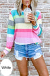 Karleedress Long Sleeve Candy Striped Pullover Top