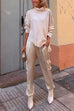 Karleedress Casual Pocketed Cargo Satin Jogger Pants