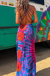 Karleedress Strappy Backless Tie Dye Maxi Dress