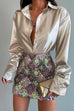 Karleedress Chic Long Sleeves Button Down Satin Bouse Shirt