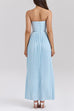 Karleedress Strapless V Neck Pleated Corset Maxi Party Dress