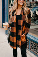 Karleedress Vintage Curve Hem Button Down Plaid Shacket Jacket