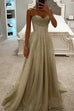 Karleedress Spaghetti Strap Glittering Tulle Maxi Party Dress