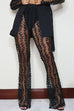 Karleedress High Waist Sheer Lace Flared Pants