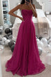 Karleedress Spaghetti Strap Glittering Tulle Maxi Party Dress