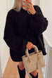 Karleedress Drop Shoulder Plain Casual Pullover Sweater