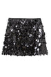 Karleedress Elastic Waist Sequin Paillette Mini Skirt