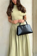 Karleedress Elegant Asymmetric Shoulder Pleated Swing Maxi Dress