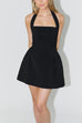 Karleedress Halter Neck Backless A-line Mini Dress