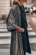 Karleedress 3/4 Sleeves Open Front Sequin Shinny Midi Cardigan