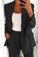 Karleedress One Button Solid Office Blazer Jacket