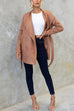 Karleedress Collared Open Front Faux Suede Coat with Belt