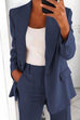 Karleedress One Button Solid Office Blazer Jacket