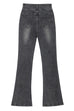 Karleedress Distressed Bell Bottoms Stretchy Denim Pants