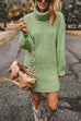 Karleedress Turtleneck Long Sleeves Ribbed Knit Sweater Dress(in 7 Colors!)